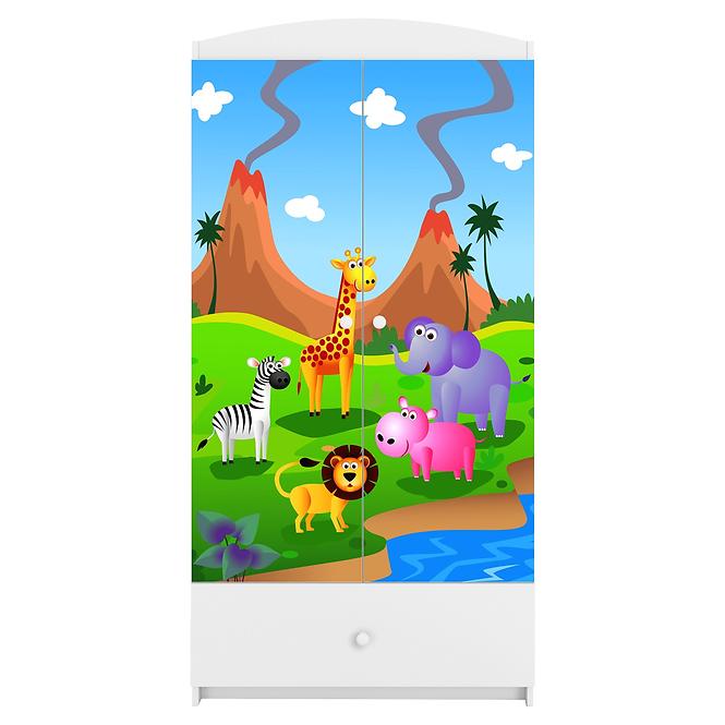 Szekrény Babydreams fehér – Safari