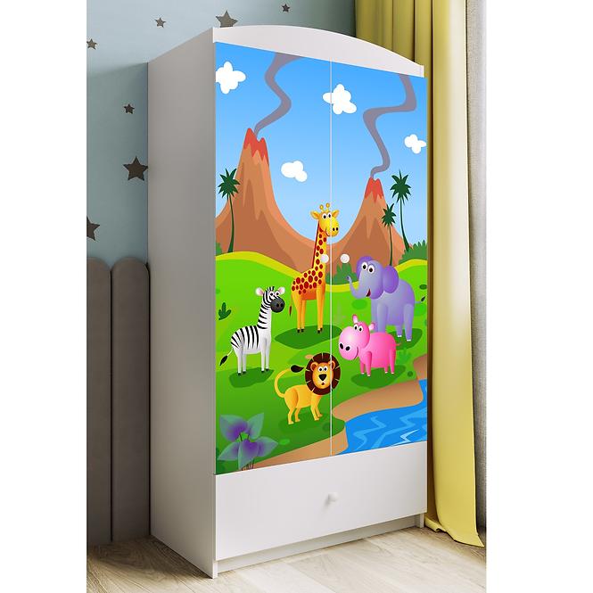 Szekrény Babydreams fehér – Safari