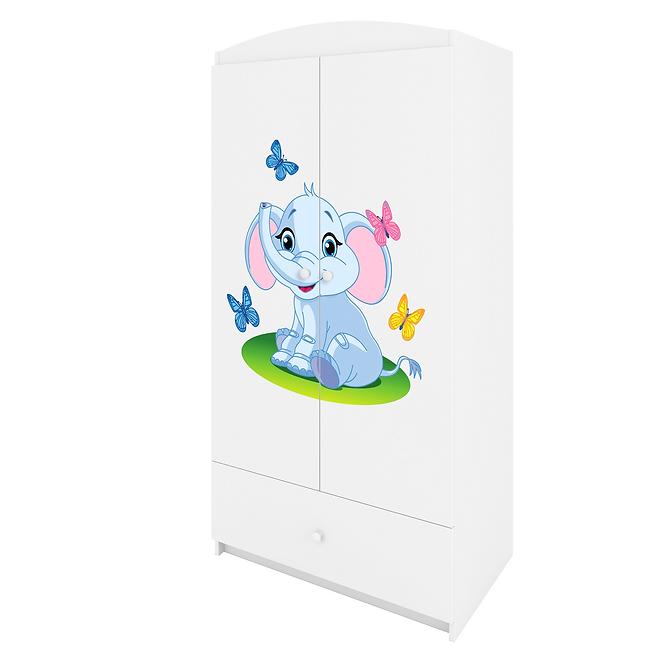 Szekrény Babydreams fehér – Elefánt