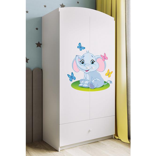 Szekrény Babydreams fehér – Elefánt