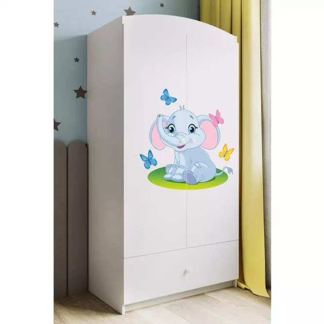 Szekrény Babydreams fehér – Elefánt,6