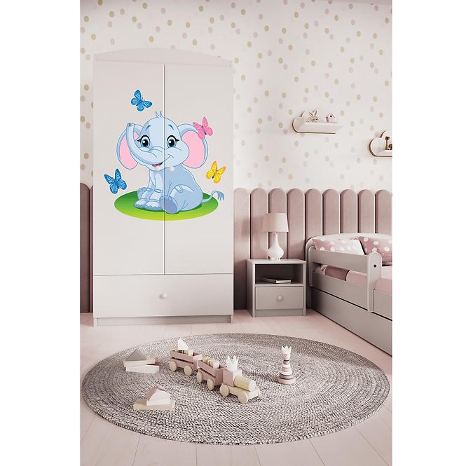Szekrény Babydreams fehér – Elefánt