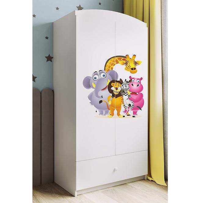 Szekrény Babydreams fehér – Zoo,6