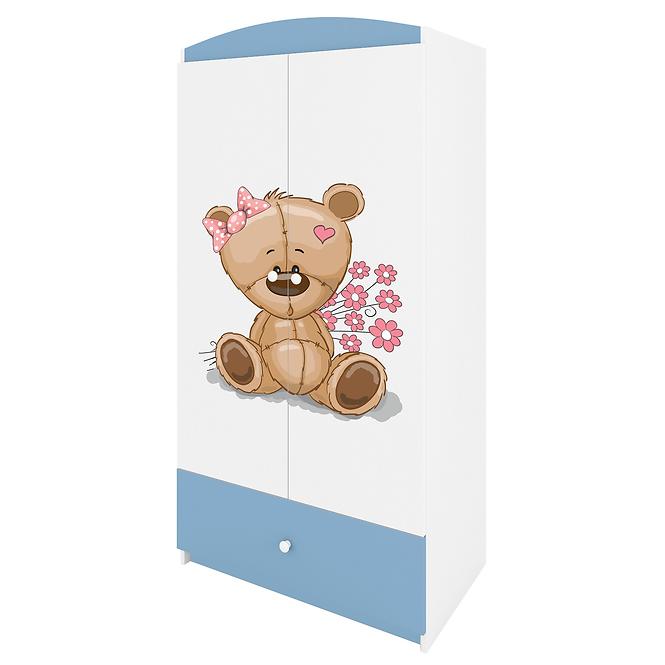 Szekrény Babydreams Kék – Medve Virágok