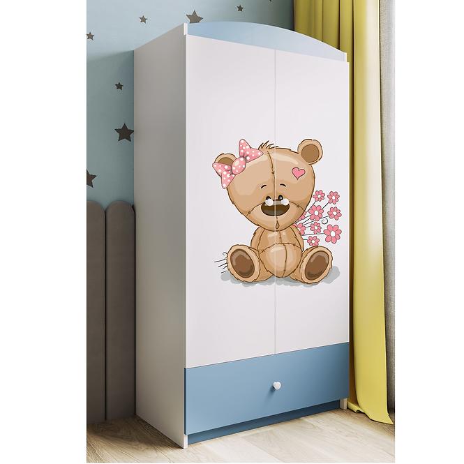 Szekrény Babydreams Kék – Medve Virágok