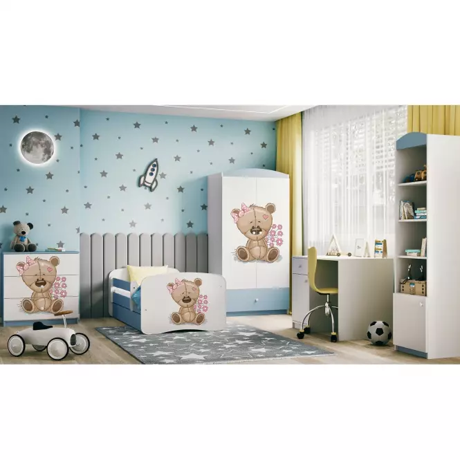 Szekrény Babydreams Kék – Medve Virágok