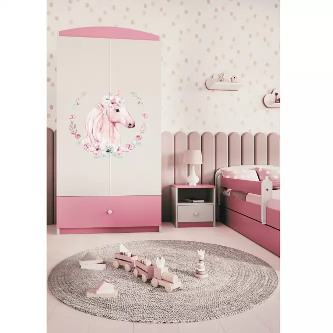 Szekrény Babydreams Rózsaszín – Ló