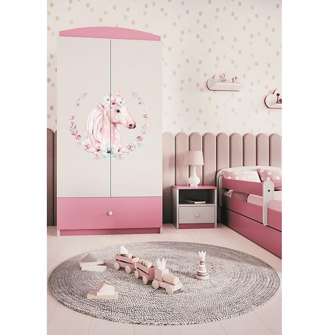 Szekrény Babydreams Rózsaszín – Ló