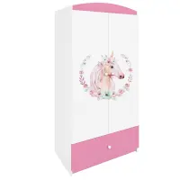 Szekrény Babydreams Rózsaszín – Ló