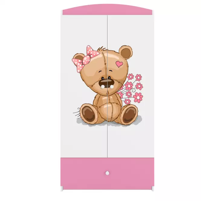Szekrény Babydreams Rózsaszín – Medve Virágok,4