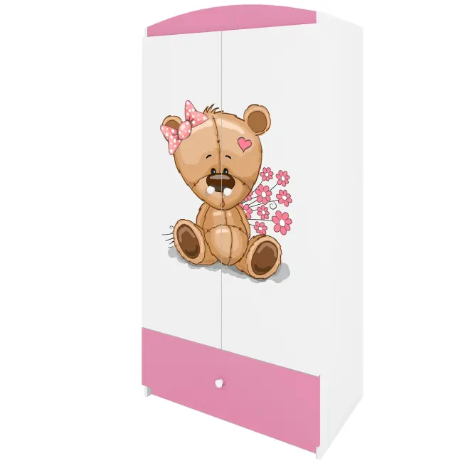 Szekrény Babydreams Rózsaszín – Medve Virágok,5