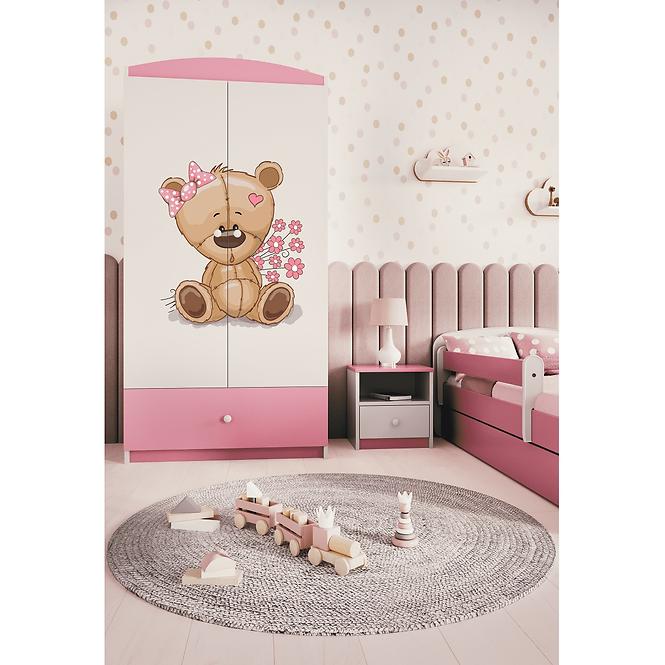 Szekrény Babydreams Rózsaszín – Medve Virágok