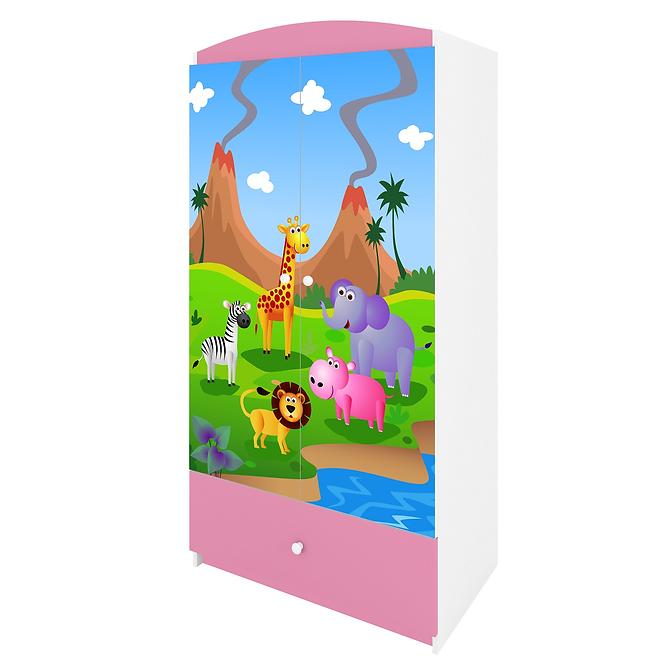 Szekrény Babydreams Rózsaszín – Safari