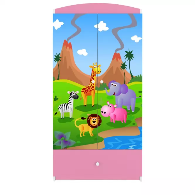 Szekrény Babydreams Rózsaszín – Safari,5