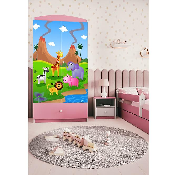 Szekrény Babydreams Rózsaszín – Safari