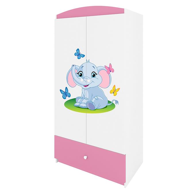 Szekrény Babydreams Rózsaszín – Elefánt