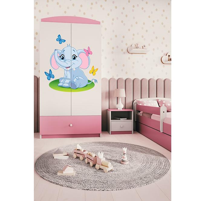 Szekrény Babydreams Rózsaszín – Elefánt