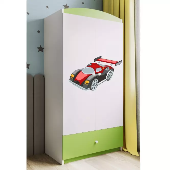 Szekrény Babydreams Zöld – Auto,6