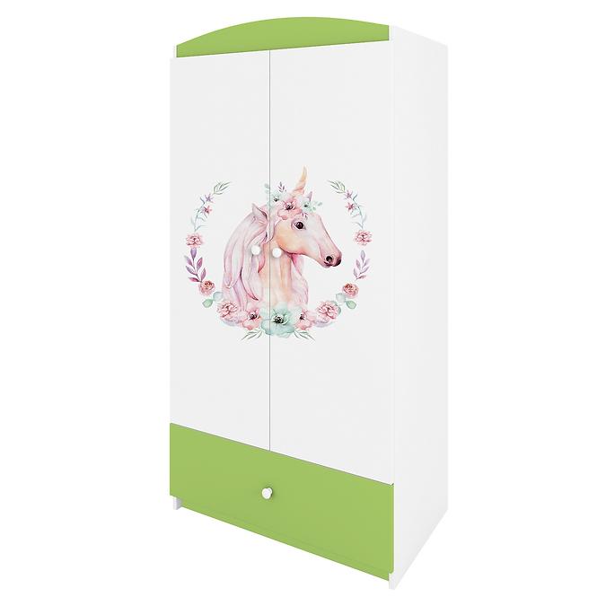 Szekrény Babydreams Zöld – Ló