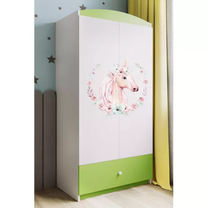 Szekrény Babydreams Zöld – Ló,6