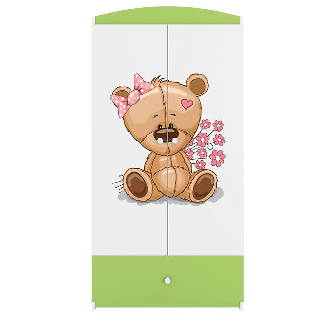 Szekrény Babydreams Zöld – Medve Virágok