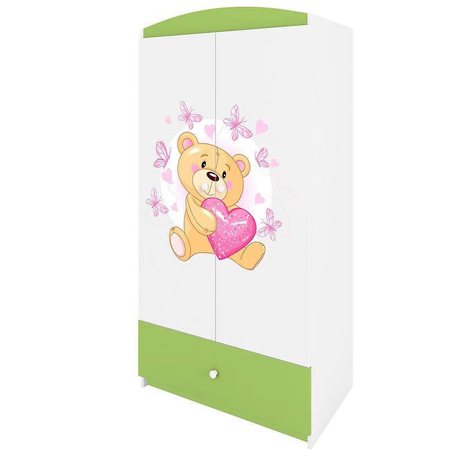 Szekrény Babydreams Zöld – Medve Pillangó