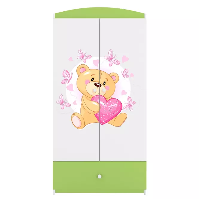 Szekrény Babydreams Zöld – Medve Pillangó