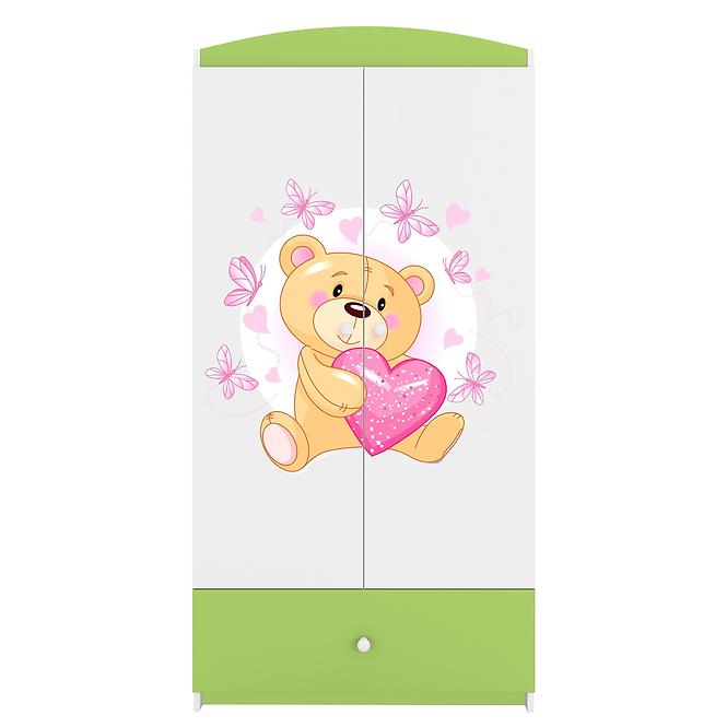 Szekrény Babydreams Zöld – Medve Pillangó
