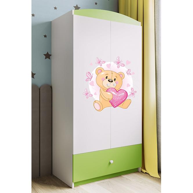 Szekrény Babydreams Zöld – Medve Pillangó