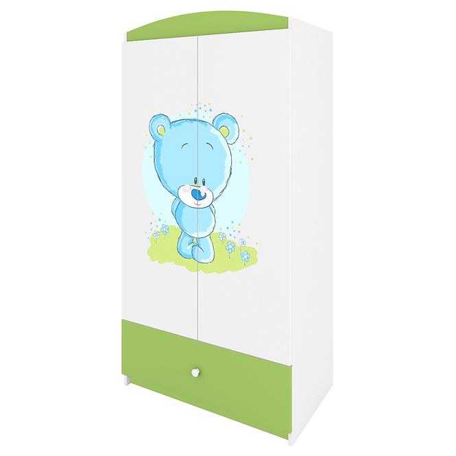 Szekrény Babydreams Zöld – Medve Kék