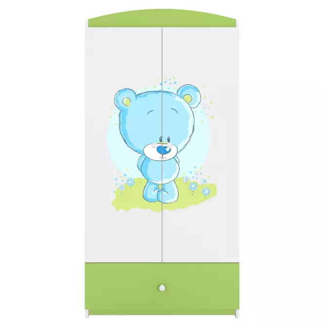 Szekrény Babydreams Zöld – Medve Kék