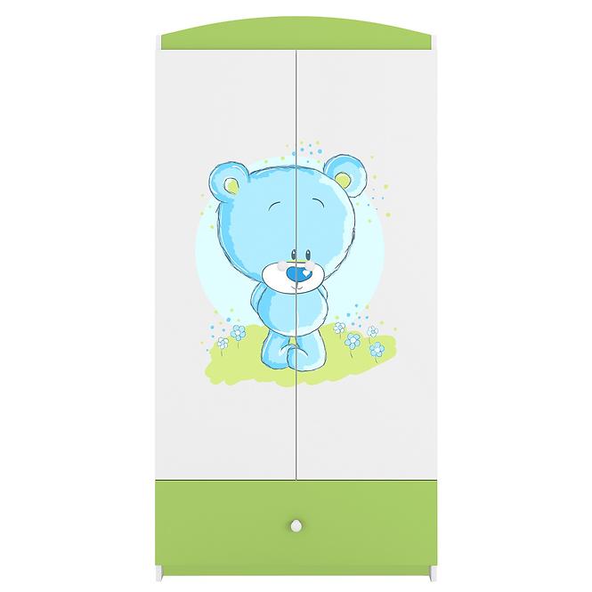 Szekrény Babydreams Zöld – Medve Kék