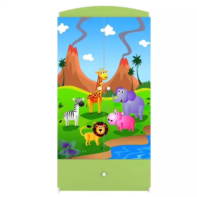 Szekrény Babydreams Zöld – Safari