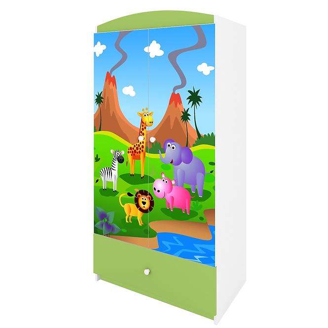 Szekrény Babydreams Zöld – Safari