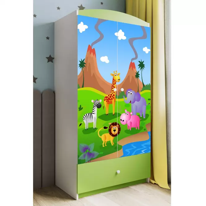Szekrény Babydreams Zöld – Safari