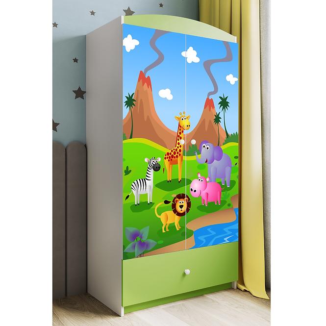 Szekrény Babydreams Zöld – Safari