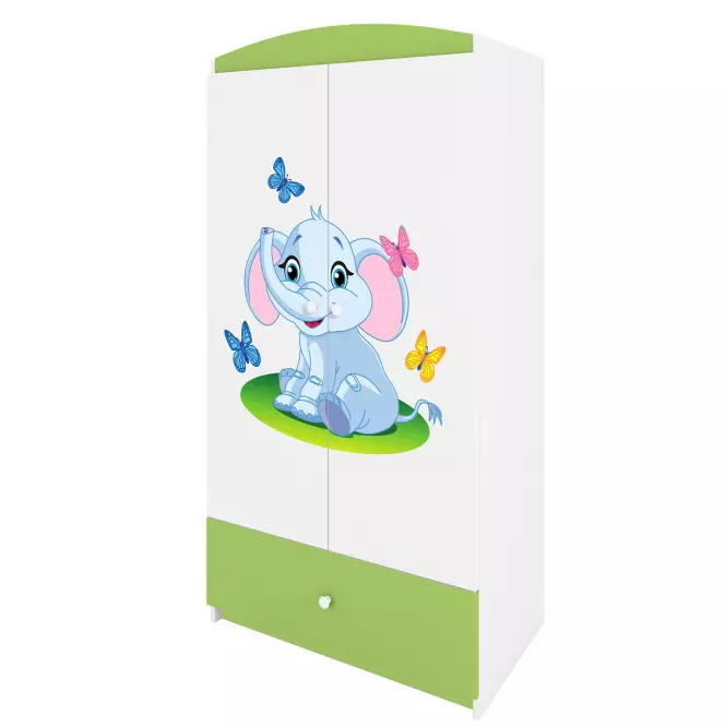 Szekrény Babydreams Zöld – Elefánt