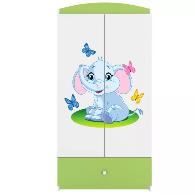 Szekrény Babydreams Zöld – Elefánt,5