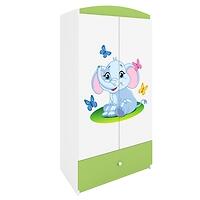 Szekrény Babydreams Zöld – Elefánt