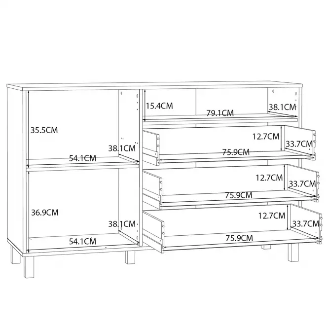 Komód Killarney KQLK222L