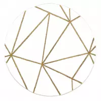 Szőnyeg Diamond 1,6/1,6 A0071 fehér/arany