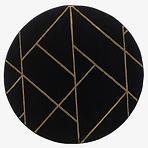 Szőnyeg Diamond 1,6/1,6 B0052 fekete/arany