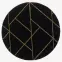 Szőnyeg Diamond 1,6/1,6 B0052 fekete/arany