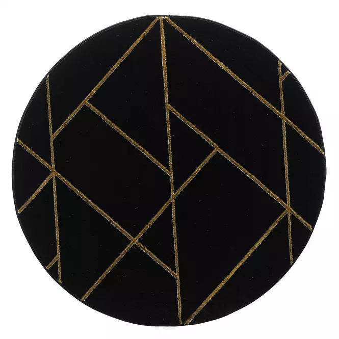 Szőnyeg Diamond 1,6/1,6 B0052 fekete/arany
