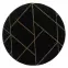 Szőnyeg Diamond 1,6/1,6 B0052 fekete/arany,2
