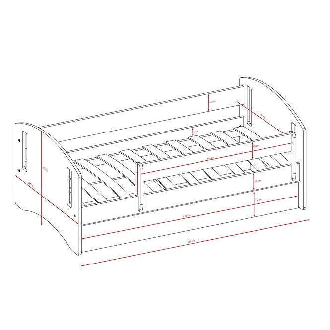 Gyermekágy Classic 2 fehér 80x180,5