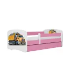 Gyermekágy Babydreams+Sz+M rózsaszín 70x140 teherautó