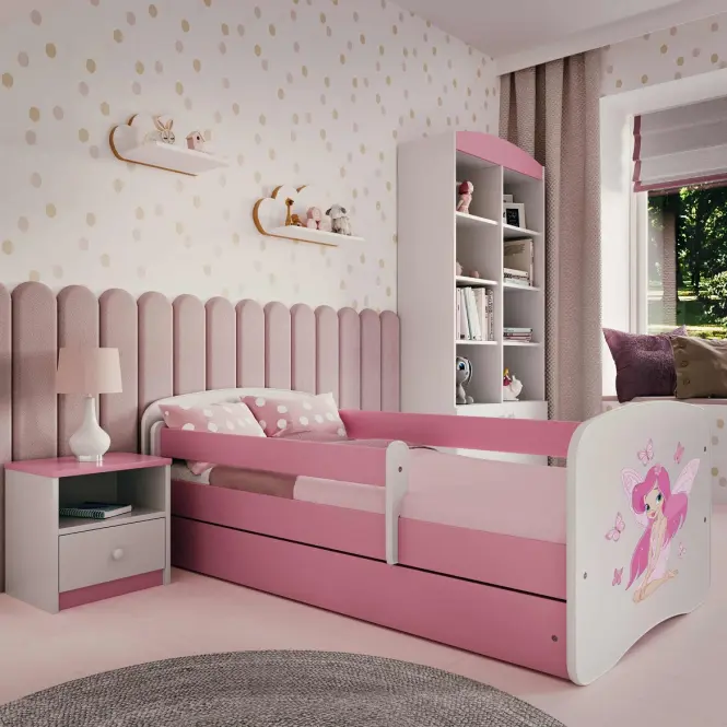 Gyermekágy Babydreams+Sz+M rózsaszín 80x180 tündér 1