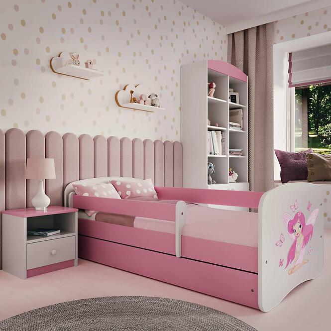 Gyermekágy Babydreams+Sz+M rózsaszín 80x180 tündér 1,5