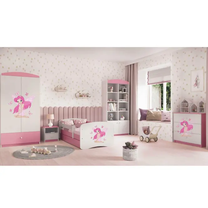 Gyermekágy Babydreams+Sz+M rózsaszín 80x180 tündér 1